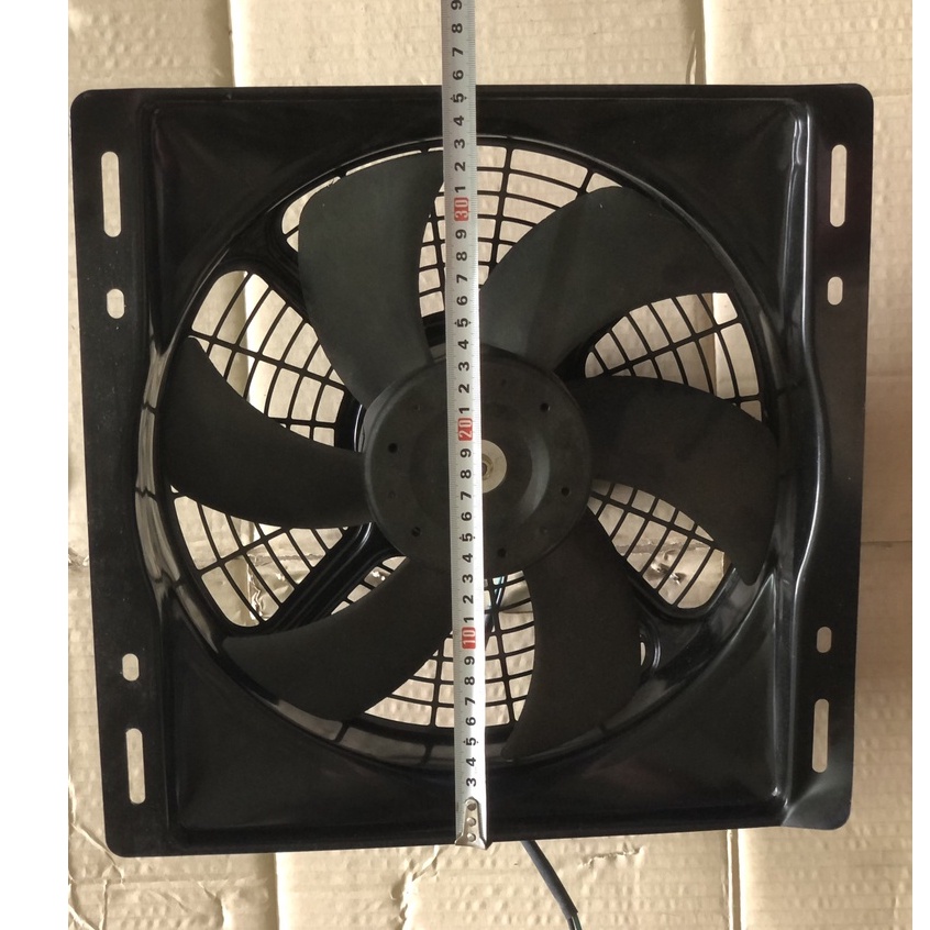 Quạt Dàn  nóng lồng sắt chế 14x14 12V / 24V 35x35 cm hàng Trung Quốc