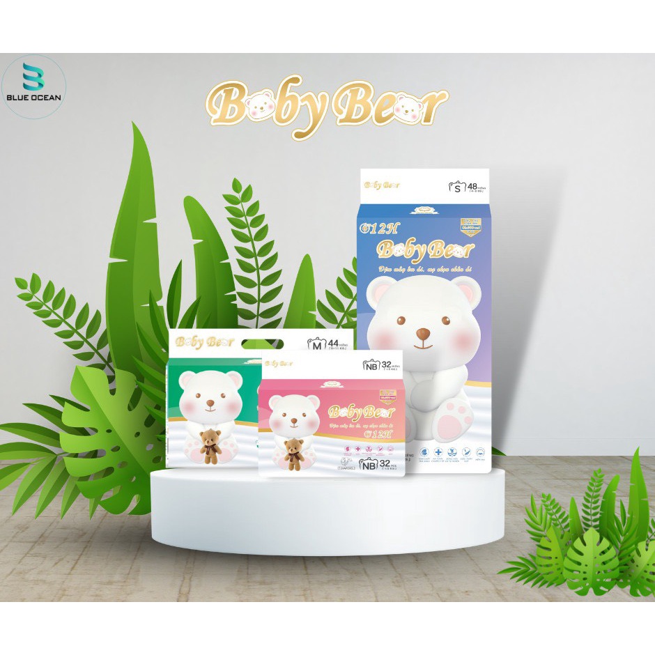 Bỉm tã quần/dán BOBY BEAR tinh chất trà xanh mềm, mỏng, siêu thấm s48/m46/m44/l42/xl40/xxl38/36