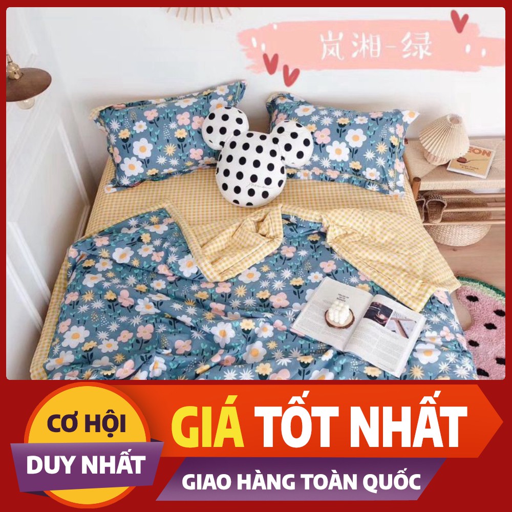 Bộ chăn ga cotton chăn hè trần hè thu mẫu mới 2020