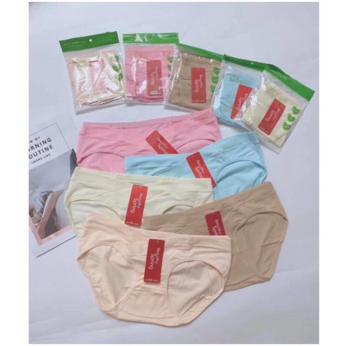 Quần lót bầu cotton kháng khuẩn cạp chéo co dãn, mỗi quần chip bầu một túi zip loại 1 (sỉ lẻ)