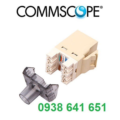 Ổ cắm mạng RJ45 Cat6 – Modular Jack Cat6 chính hãng AMP/Commscope mã 1375055-1 có CO, CQ