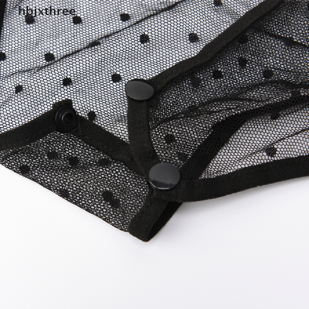 [hbjxthree] Lady Women Sheer Lace Bodysuit  V Neck Long Sleeve Shirt  Tops Jumpsuit  Leotard [new]