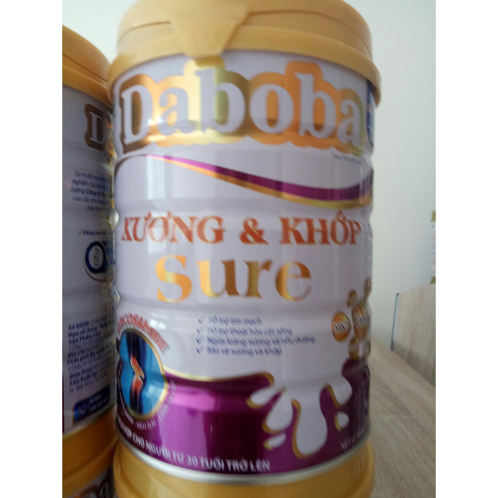 Sữa Bột Xương Khớp Daboba Sure 900g - Giúp xương khớp chắc khỏe, ngừa loãng xương và tiểu đường