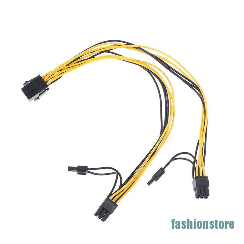 Dây Cáp Chia Nguồn Pci-E 6-pin Sang 2x 6 + 2-pin