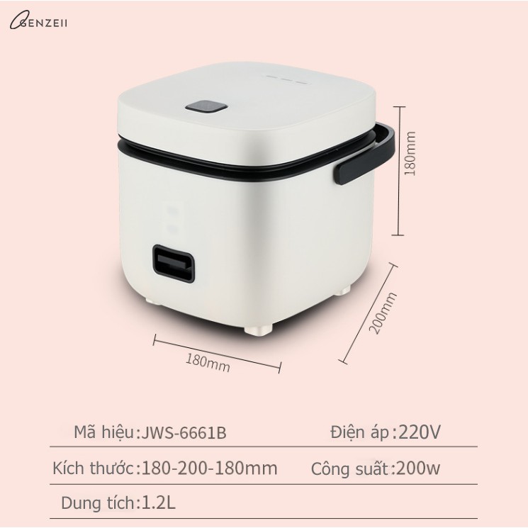[CHÍNH HÃNG] Nồi Cơm Điện Mini Đa Năng JIASHI 1.2L Dành Cho 1-2 Người Ăn | BigBuy360 - bigbuy360.vn