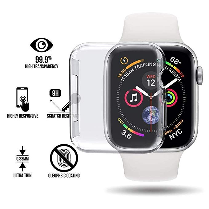 Ốp silicon bảo vệ đồng hồ thông minh Apple Watch 40 44 42 38 mm Series 4 Series 3 2 1