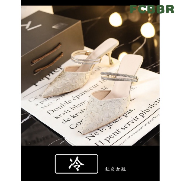 Dép Cao Gót Đính Đá Phong Cách Thời Trang Mùa Hè 2023 Dành Cho Nữ