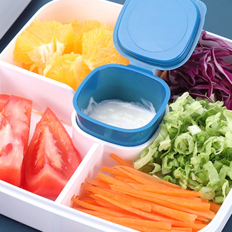 Hộp đựng salad bằng nhựa 1100ML/1500ML 3 màu tùy chọn tiện dụng cho trường học/ văn phòng/ ngoài trời