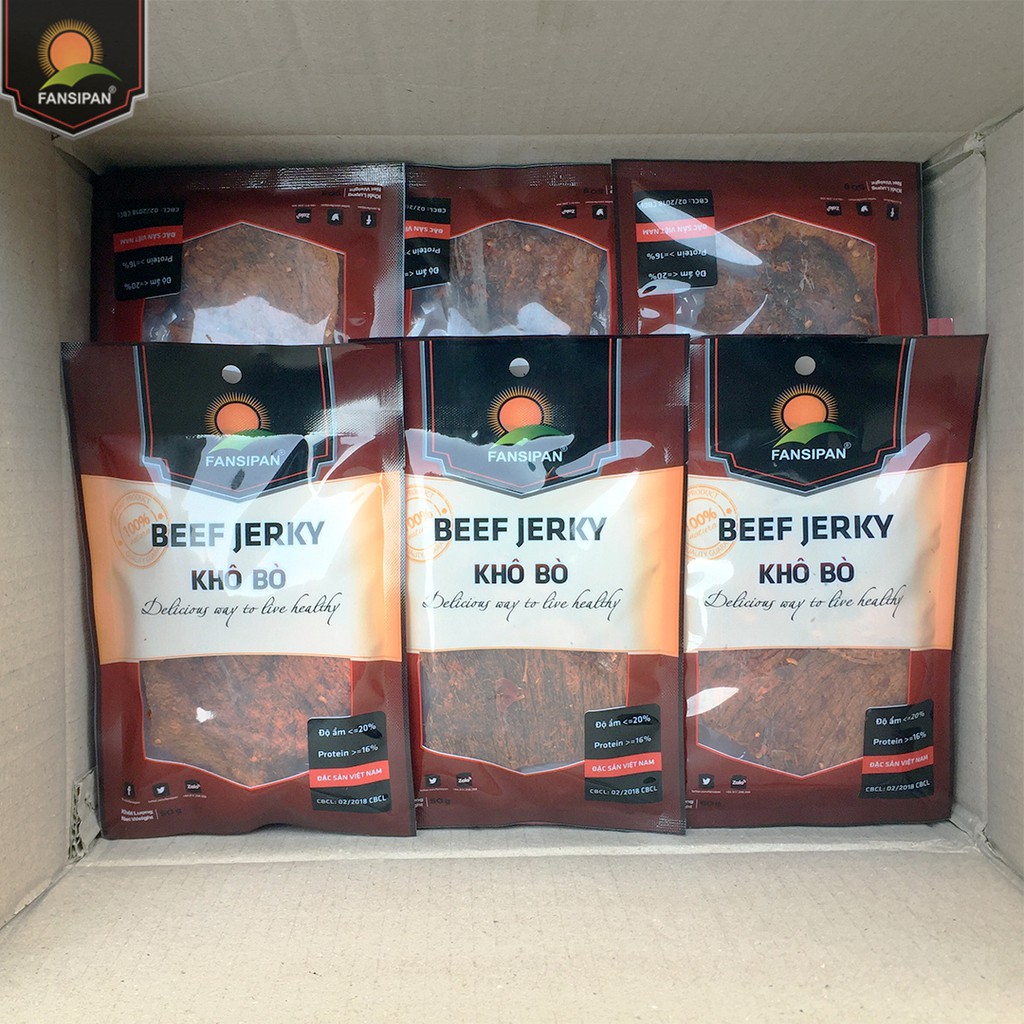 Khô bò miếng mềm Fansipan 50g khô bò miếng bò thật loại 1 khô bò miếng cay, Torao Foods - đồ ăn vặt ngon | BigBuy360 - bigbuy360.vn