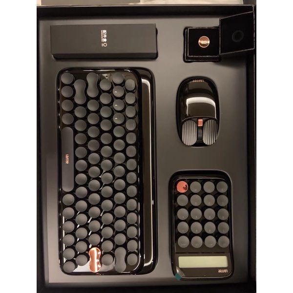 Bàn phím cơ không dây bluetooth Lofree màu Black Gold chính hãng