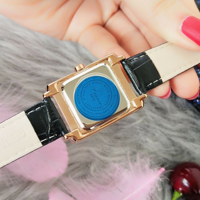 Đồng Hồ Nữ PRANCE Dây Da Mặt Vuông Chính Hãng