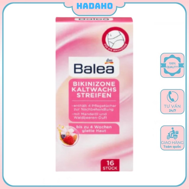 Miếng dán wax lông vùng bikini Balea 16 miếng