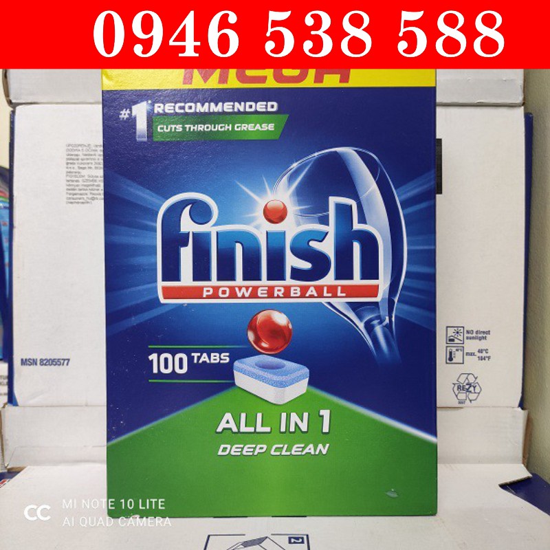 Viên rửa bát Finish All in 1 [6 chức năng, rẻ vô địch]