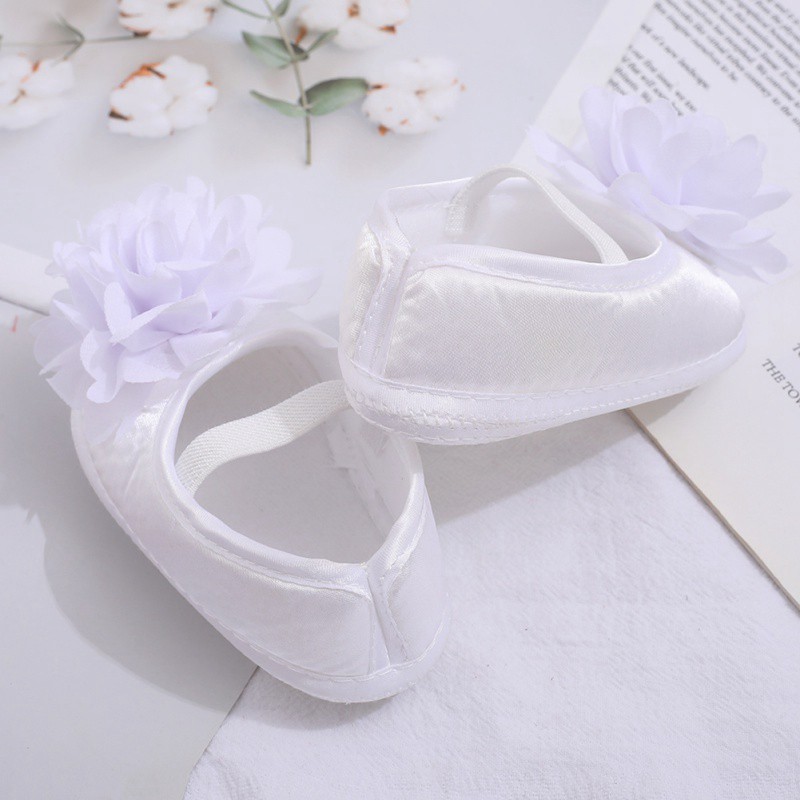 WALKER Giày Tập Đi Đế Mềm Hoạ Tiết Hoa Cho Bé Gái