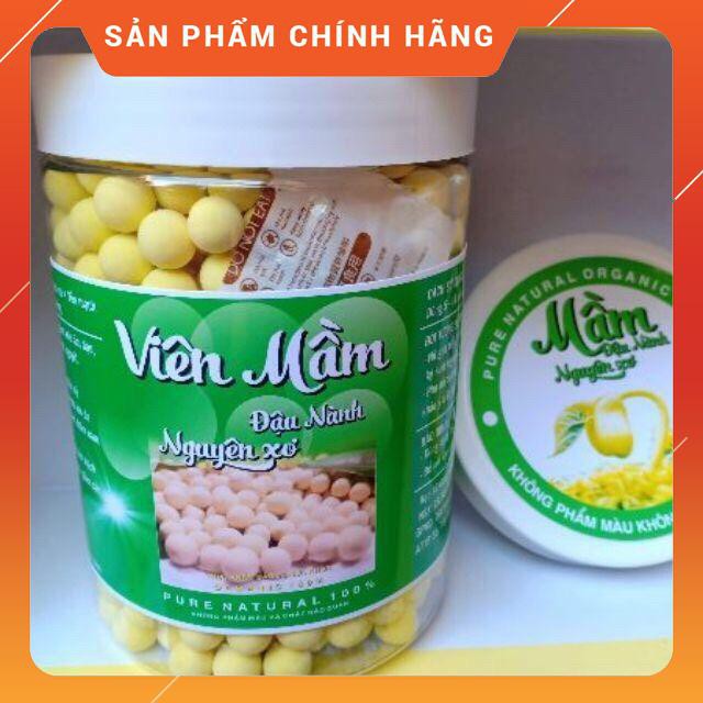 FREE SHIP  1 kg viên mầm đậu nành nguyên xơ date 2021 CHÍNH HÃNG