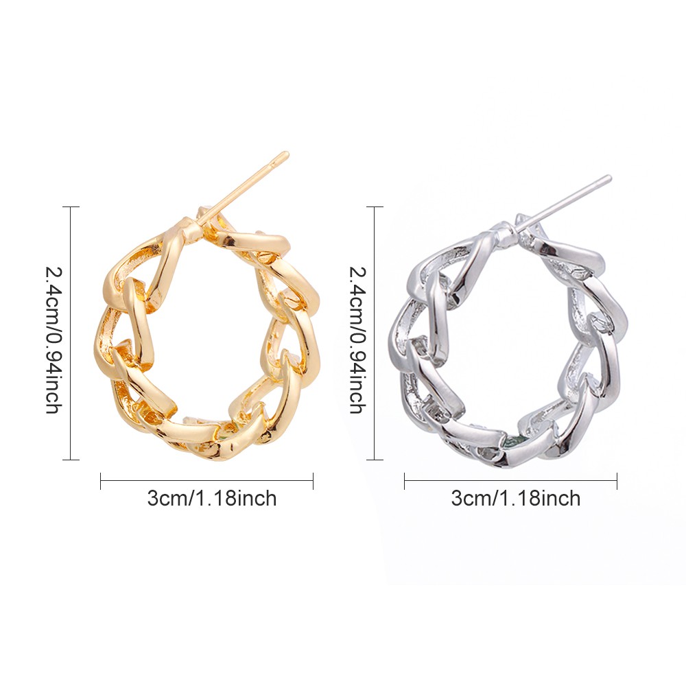 Hoa tai dạng vòng thời trang dành cho nữ tùy chọn màu sắc