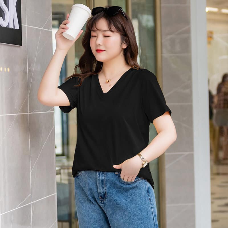 Áo cổ tim chất đẹp bigsize