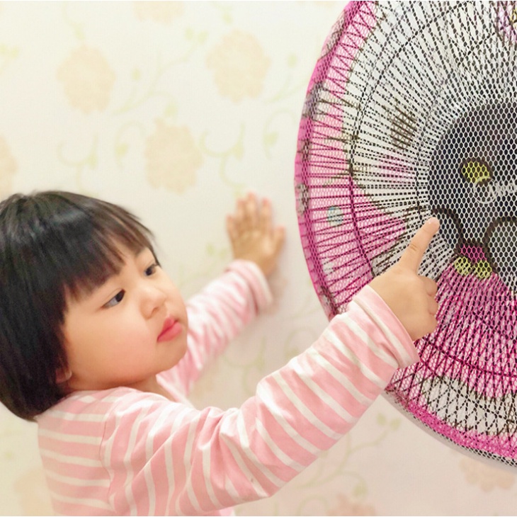 Vỏ bọc bảo vệ quạt cầm tay chống bụi in hình hello kitty an toàn cho trẻ nhỏ