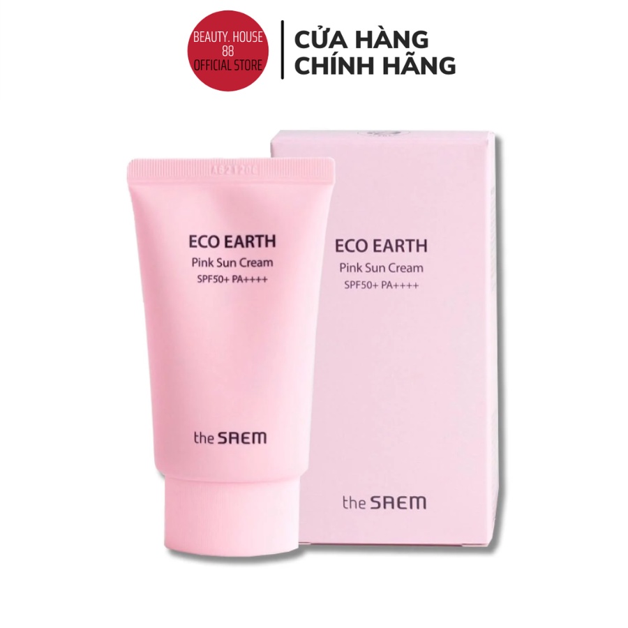 Kem chống nắng Eco Earth Pink Sun Cream SPF50+ 50g