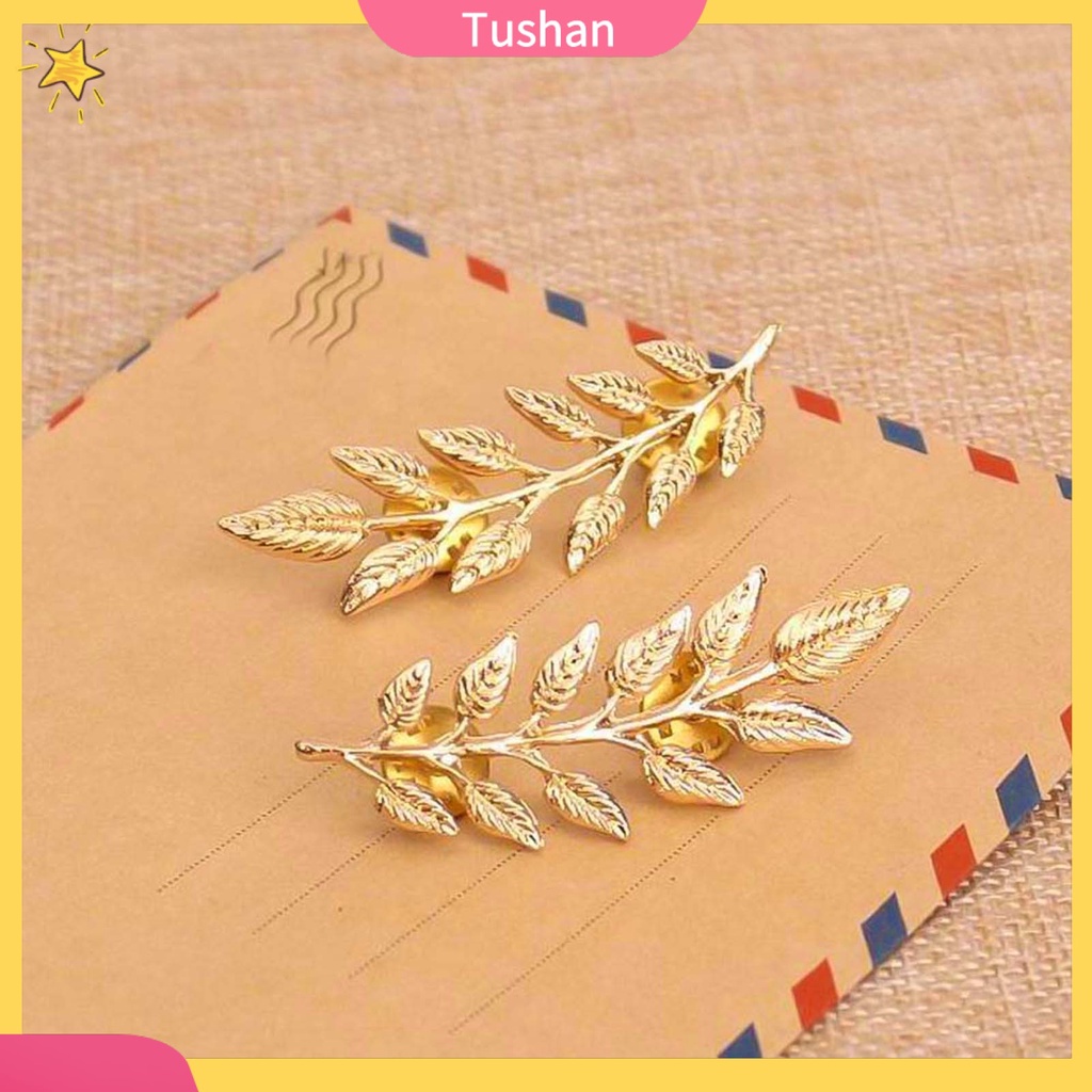 Cặp ghim cài áo sơ mi hình lá cho unisex