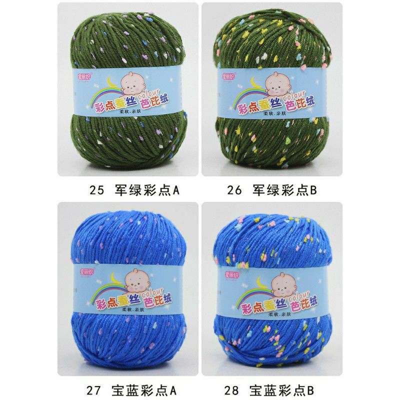 Cuộn Len Đan Sợi Móc Nhiều Màu
