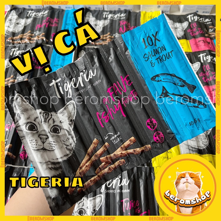 GẬY THƯỞNG TIGERIA STICK SNACK 5G 4 VỊ CHO MÈO NHẬP ĐỨC CỰC NGON GIÁ CỰC RẺ