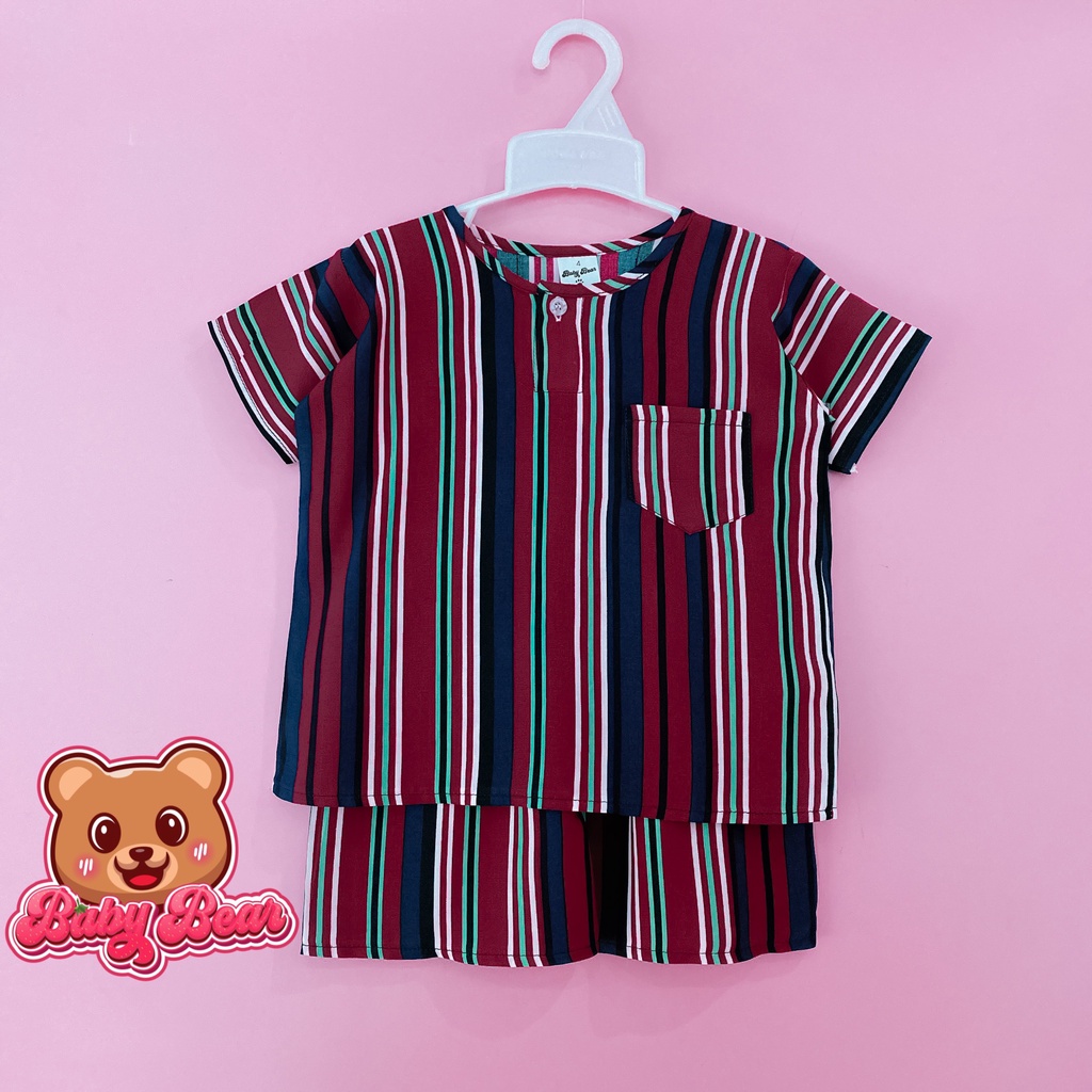 Bộ tole bé trai ngắn tay quần đùi, bộ mặc nhà cho bé 8-50kg - Babybearvn