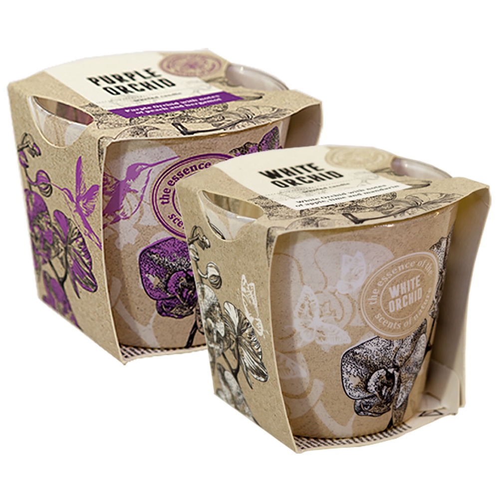 Combo 2 ly nến thơm tinh dầu Bartek Orchid 115g - lan hồ điệp, thơm phòng, khử mùi, không khói