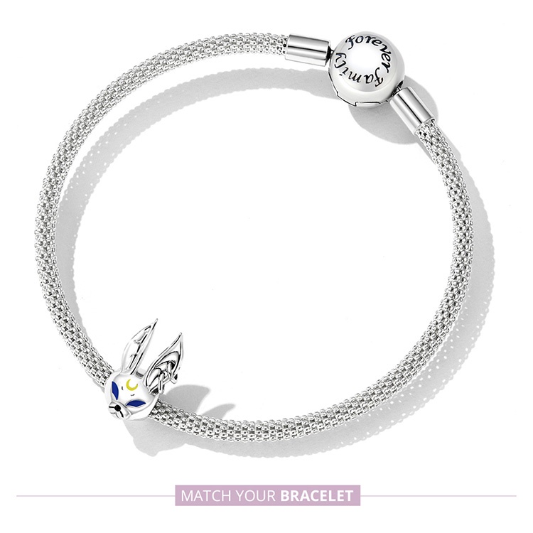 Mặt dây BAMOER bằng Bạc 925 đính hạt phong cách punk cổ điển cho nữ