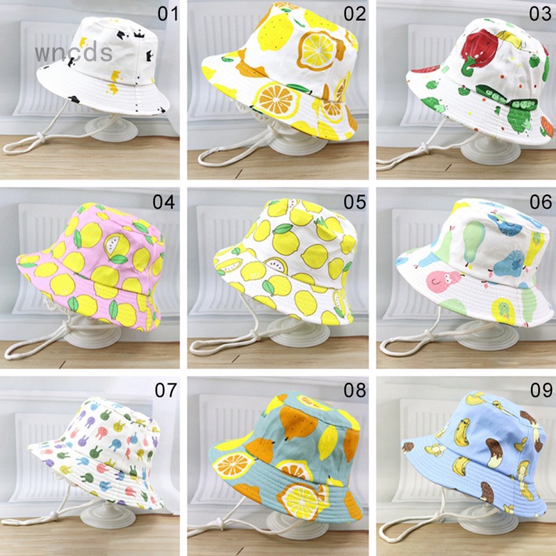Mũ tai bèo chống nắng họa tiết trái cây đáng yêu thời trang mùa hè mới dành cho bé