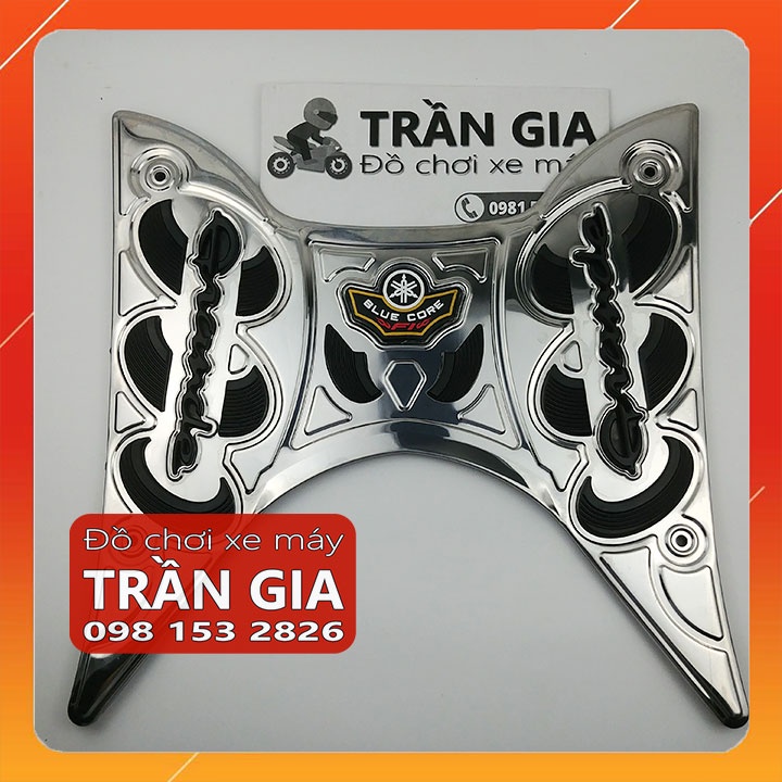 Thảm lót để chân INOX xe Nozza Grande 2019-2020-2021-2022 tấm trải sàn gác chân Yamaha- phụ kiện trang trí