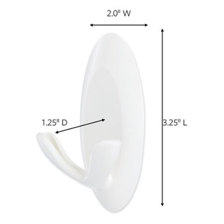 Móc đôi treo tường cường lực Command 3M ( Vỉ 2 móc)