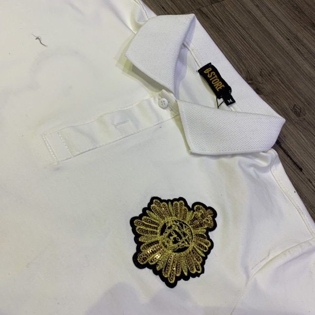 Áo thun nam cổ trụ đính kim sa_áo thun nam cổ bẻ(chất liệu cotton 100% co dãn 4 chiều) | BigBuy360 - bigbuy360.vn