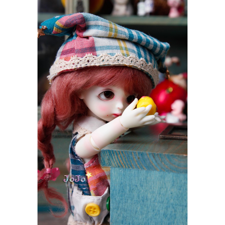 【Doll wigs】1/8 bjd doll hair Mohair Double Ponytail