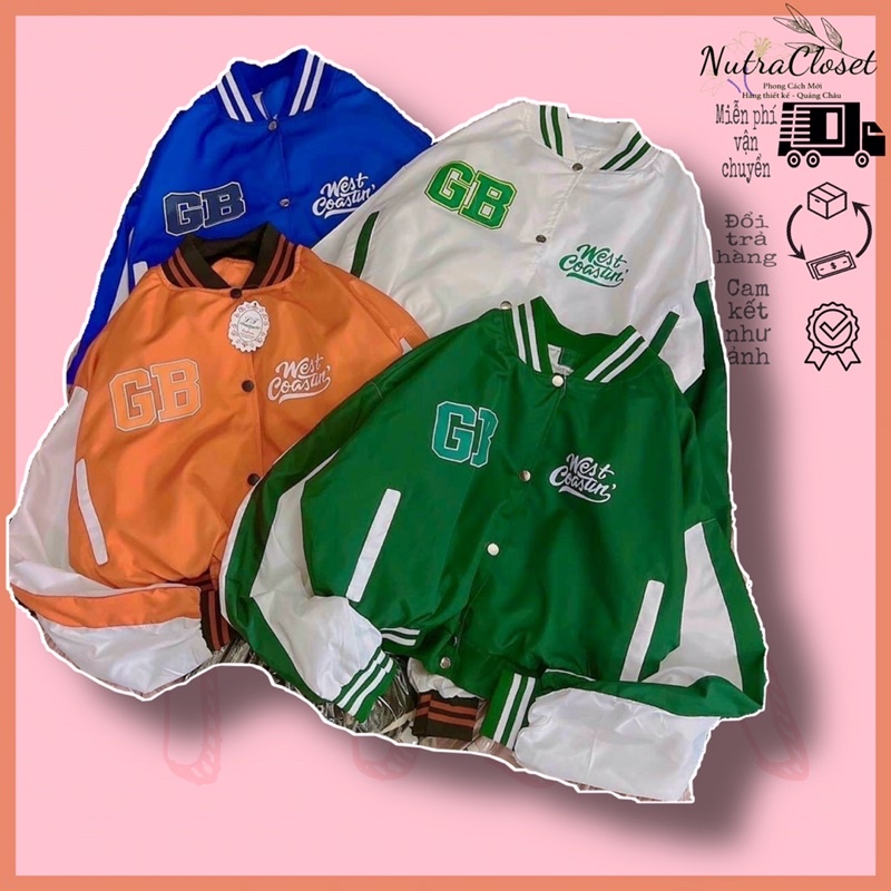 Áo khoác lửng croptop dù 2 lớp dáng bomber in chữ unisex ulzzang nam nữ