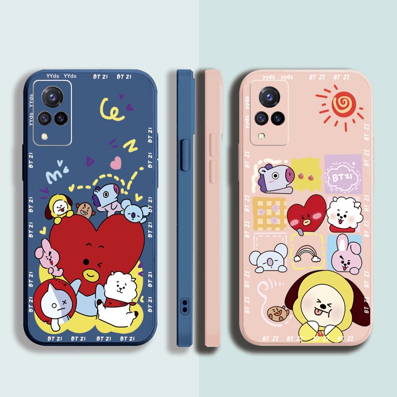 Ốp Điện Thoại Góc Vuông In Hình BTS Thời Trang Cho VIVO Y12S Y12A Y50 Y30i Y20 Y20i Y3S Y15 Y17 Y95