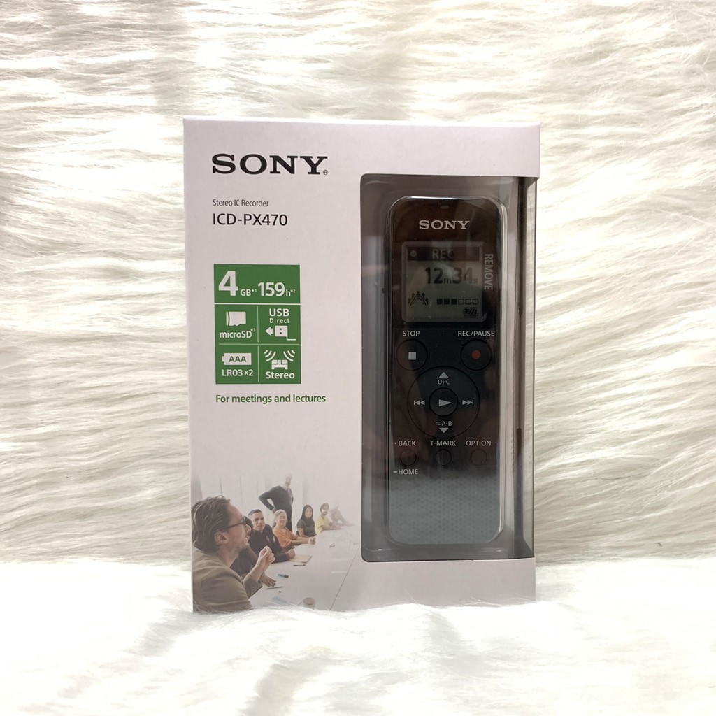 Máy Ghi Âm Sony PX470 - Chính Hãng, nhỏ gọn, lọc tạp âm, dễ sử dụng