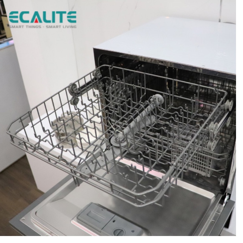 Máy Rửa Chén 8 Bộ Ecalite EDW-UF6080BL - Kính Đen