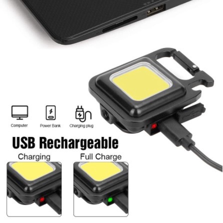 Đèn LED COB Mini Đa Năng Có Thể Sạc Lại Bằng Cổng USB Dùng Khi Đi Câu Cá / Cắm Trại / Ban Đêm