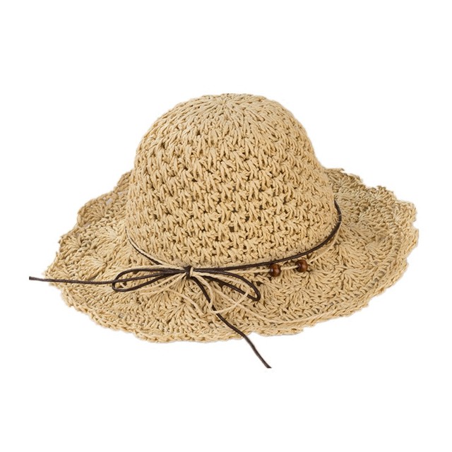 [ẢNH THẬT] Mũ cói đi biển nơ - Nón cói mềm siêu dễ thương BIKY