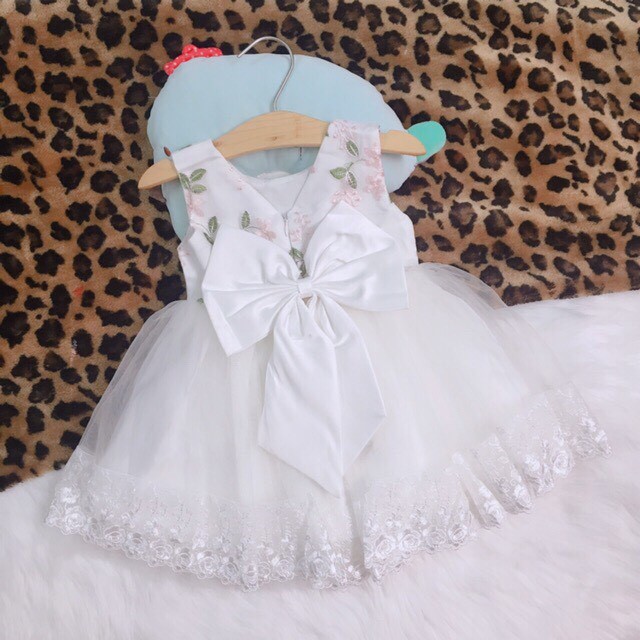 [HÌNH THẬT]Đầm công chúa hoa lá, đầm bé gái 7-30kg