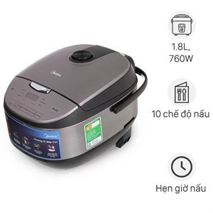 [CHÍNH HÃNG] Nồi cơm điện tử đa chức năng MIDEA MB-FS5020 1.8lít nấu cơm canh cháo nhanh,lỗi 1 đổi 1, bảo hành 12 tháng