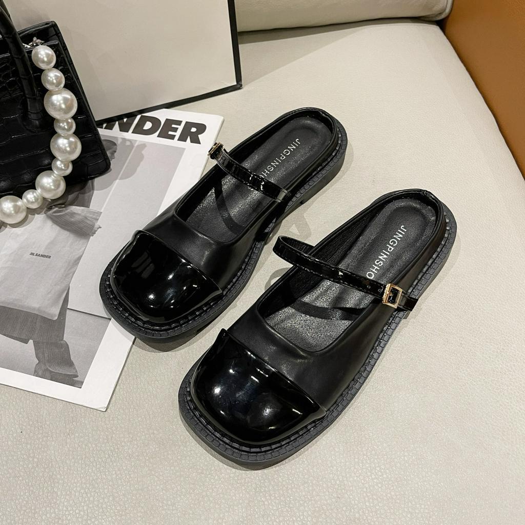 Sục búp bê nữ Mary Jane lolita đế bằng siêu sang LuxyShoes LXD25