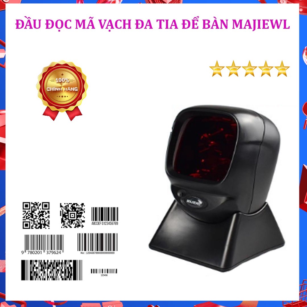 Máy quét mã vạch antech, Đầu đọc mã vạch đa tia để bàn MAJIEWL  đơn giản - Giảm giá hấp dẫn tới 50 - Bảo hành uy tín