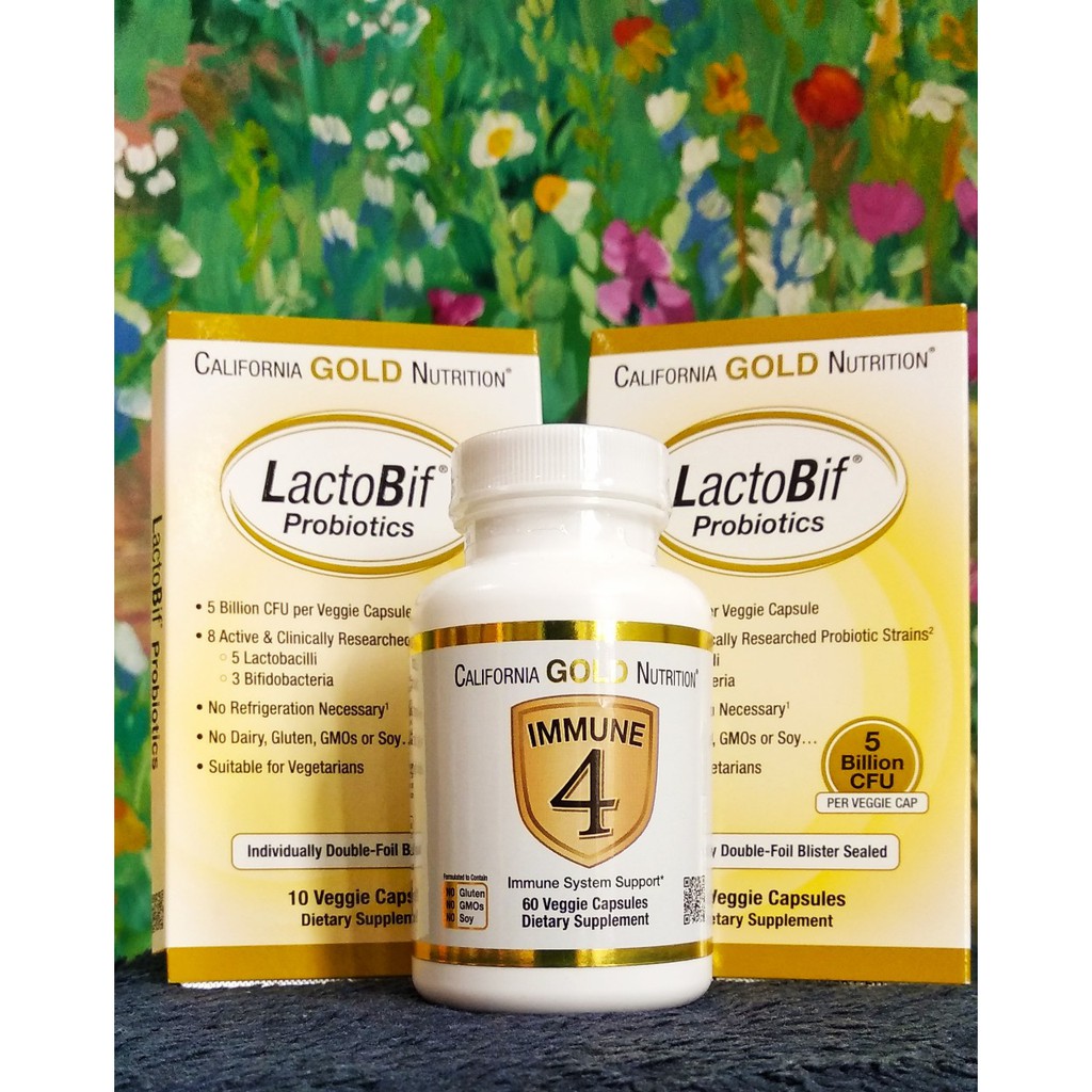 Tăng cường miễn dịch 4 thành phần  60 viên Immune 4 California Gold Nutrition