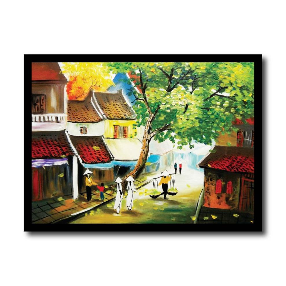 Tranh sài gòn, quê hương Việt Nam, nhà thờ đức bà, phố cổ, đồng quê việt nam, xích lô, tranh trang trí quà tặng lưu niệm