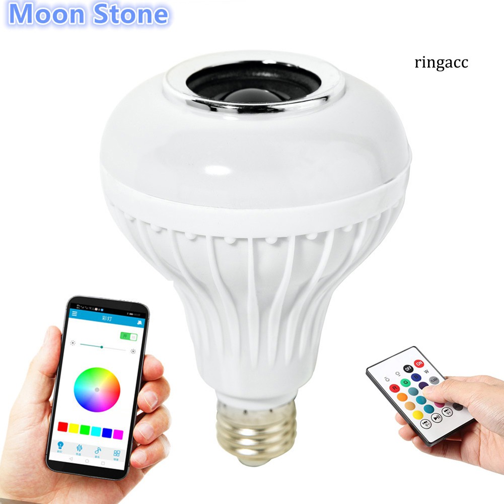 RC_E27 Smart Light Bulb LED Wireless Bluetooth APP Remote Control Music Play Lamp