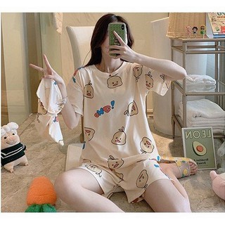 Bộ mặc nhà Gà con Dễ Thương, chất thun co giãn thoải mái