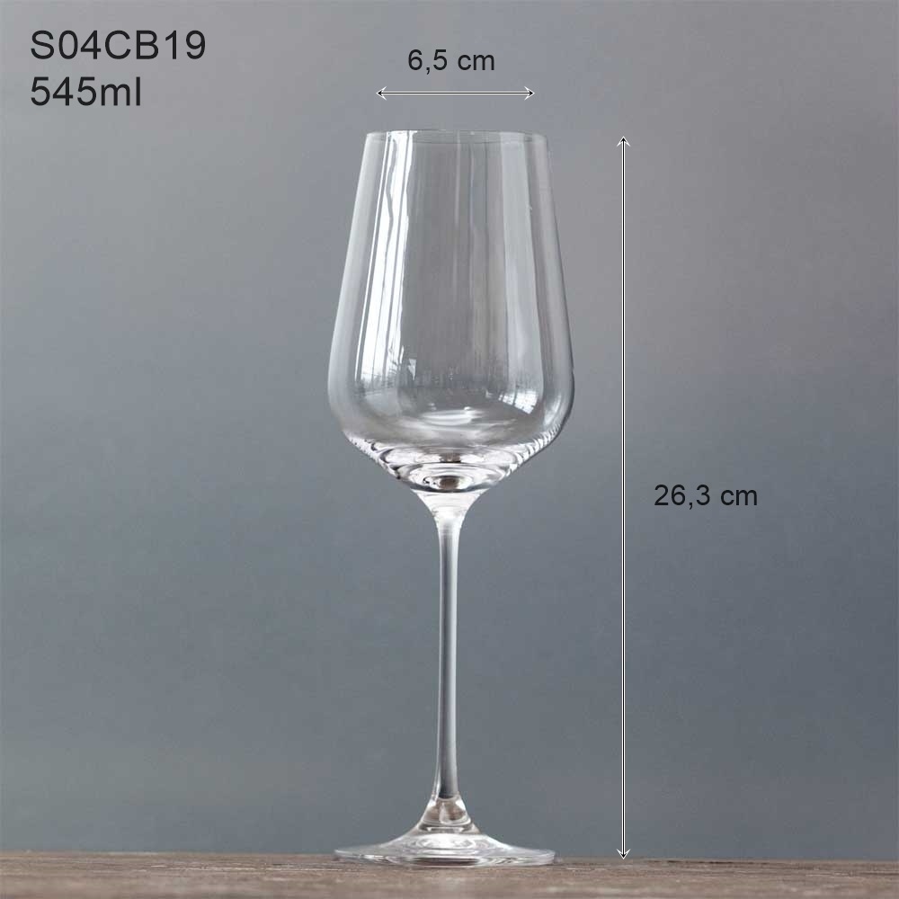 Bộ 6 Ly Uống Rượu Vang Đỏ Pha Lê Cao Cấp Lucaris Cabernet 545ml Nhập Khẩu Chính Hãng, Không Chứa Chì - Hongkong S04CB19