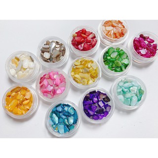 Set sỏi trang trí móng (Sỏi xà cừ) 12 màu